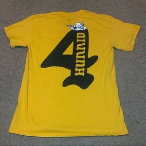 4Hunnid Cupid Gold T-Shirt Size Medium